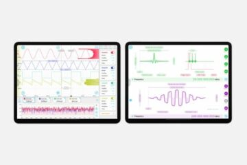 Examples of Moku’s user interface for the Oscilloscope & Arbitrary Waveform Generator,