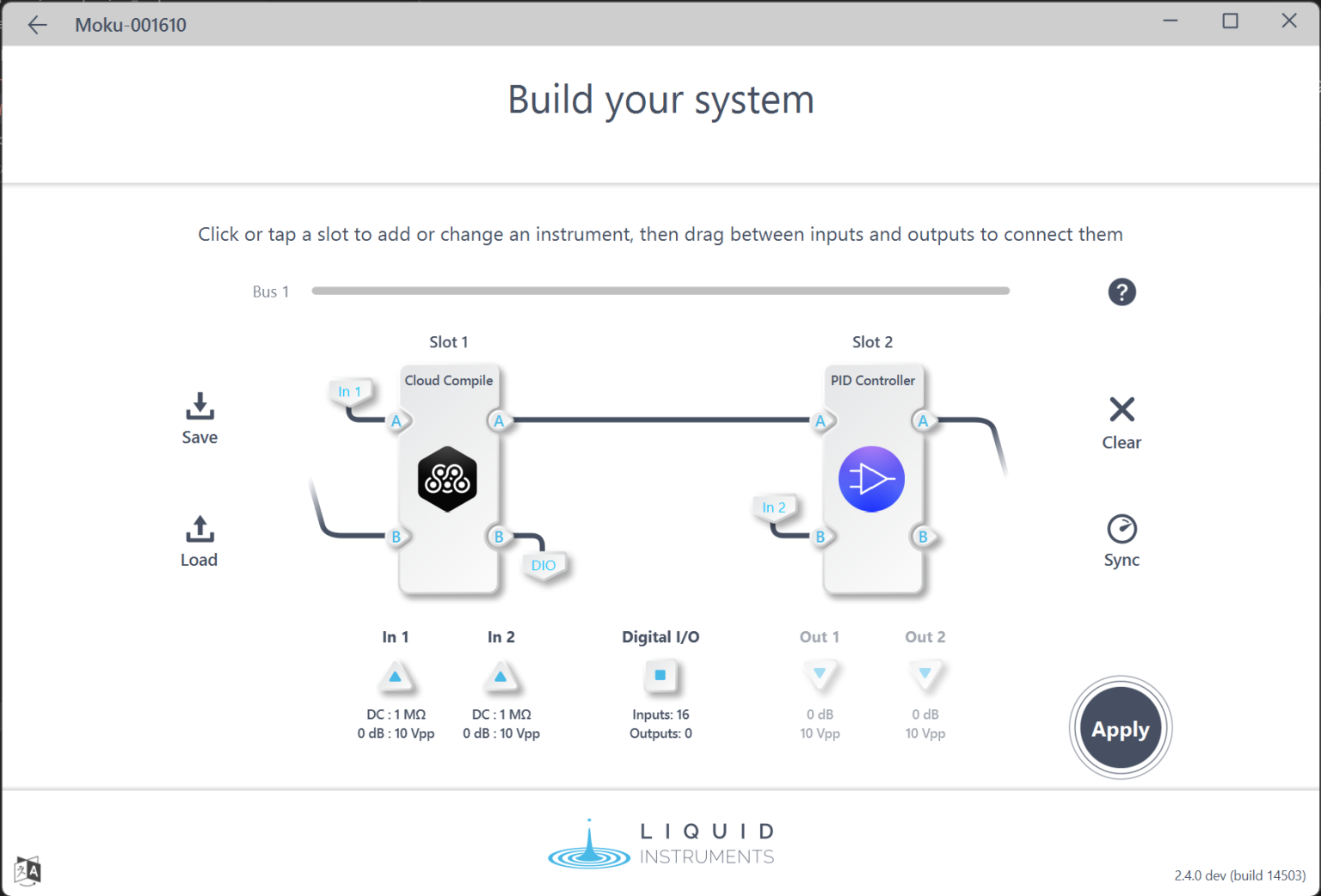 Multiinstrument Mode Liquid Instruments